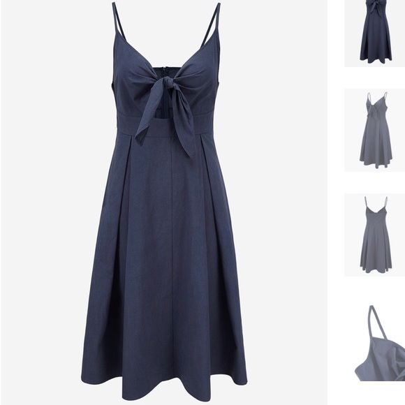 NWT Navy Knot Front Dress - Picture 1 of 4